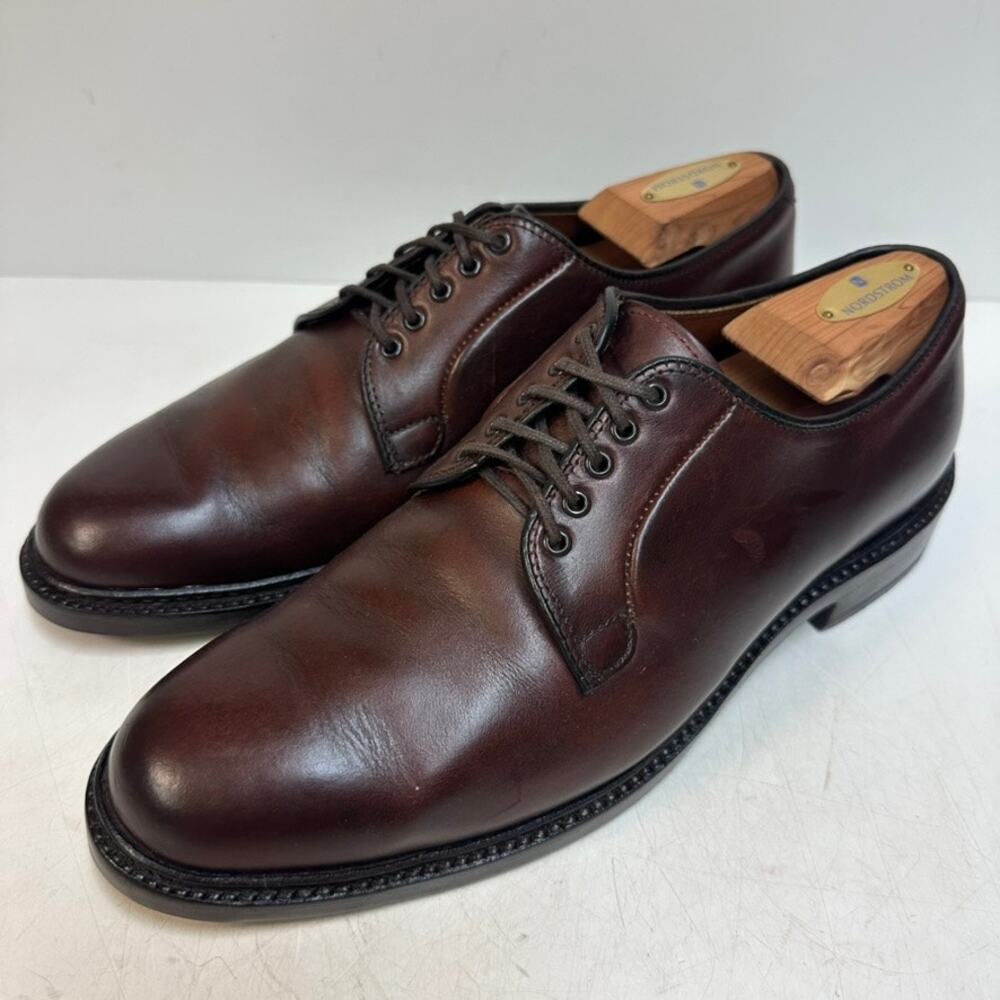 FULLY RESOLED Alden 9432S Plain Toe Blucher Brown Chromexcel PTB Made in USA 9 D
